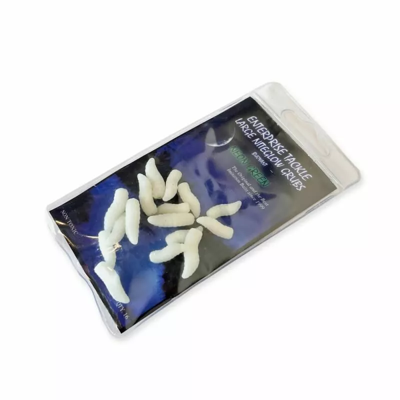 Enterprise Tackle Large Niteglow Grubs Neon Green 1 Enterprise Tackle Large Niteglow Grubs Neon Green